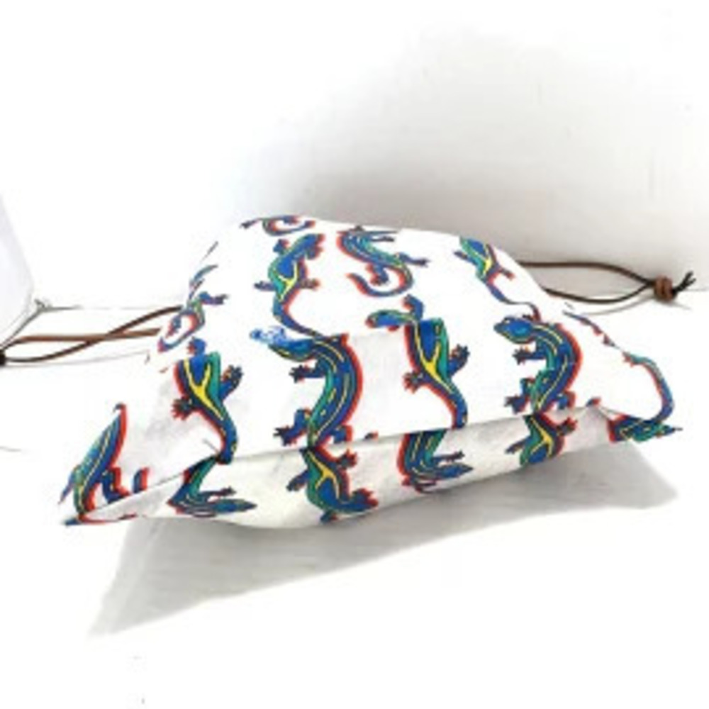 Loewe White Clutch Lizard Blue Pouch White Blue